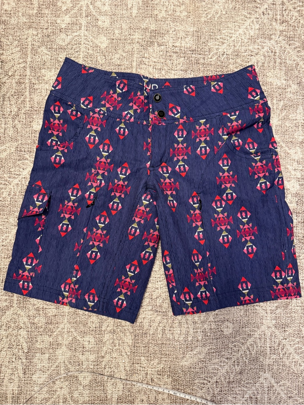 ✨Shredly Purple with Pink Tribal Print MTB Shorts Size 0✨